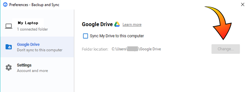 google drive for mac settings